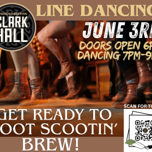 Boot Scootin’ Brew! LINE DANCING CLASS! June 3rd 2026