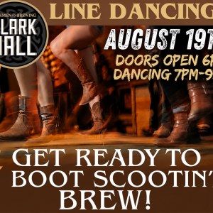 Boot, Scootin' Brew! Monthly Line Dancing! 8/19/26
